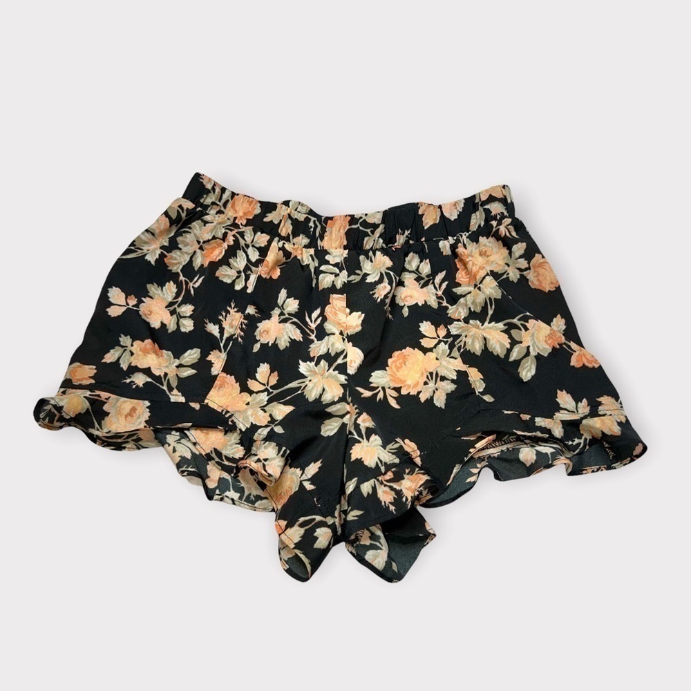 𝅺JACK by BB Dakota Gregg Floral High Waisted Scalloped Shorts Size XS